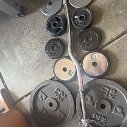 Curl  bar weights set