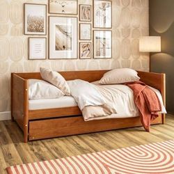 Full size bed with rollout bed
