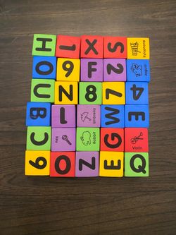 Foam alphabet number blocks