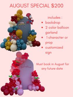 Backdrop and balloon special