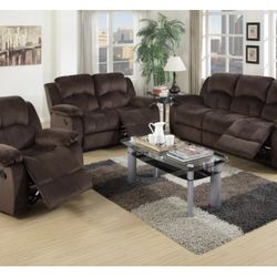 Brown Motion Sofa Set