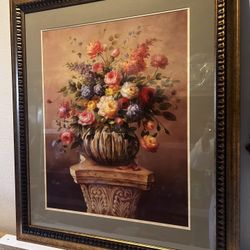 Flower Painting Frame With Candlestick 