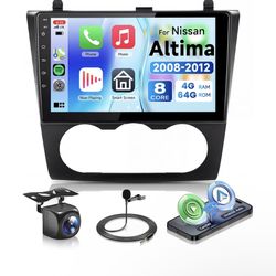 8 CORE 4G+64G for Nissan Altima 2008-2012 Car Radio Stereo, Wireless CarPlay Android Auto 9 Inch 1280 * 720P IPS Touch Screen 32-Band DSP Android 13 G