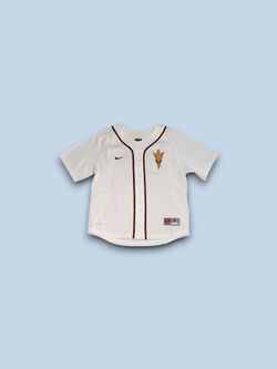 Arizona State Sun Devils NCAA Nike dri-fit baseball jersey white women’s small