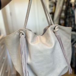 Anthropologie Large Beige Bucket Tote Bag-77469