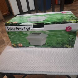 Brand New Two Pack Solar Post Lights Garden Or Patio Brand New