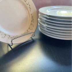 Vintage Sheffield Fine China in the  “Elegance” Pattern Bread n Butter or Cake Plates
