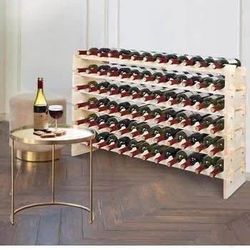 New 72 Bottles Stackable Modular Wine Rack, Freestanding Wine Bottle Holder 6-Tier Wine Holder Displ