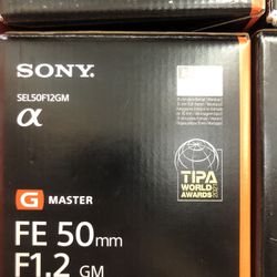 Sony FE 50mm F/1.2 GM Lens Brand New