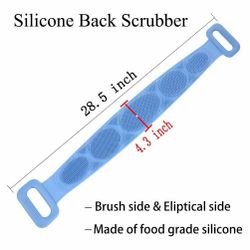 2PCS Silicone Bath  Back Brush Scrubber Exfoliating Body Dual Side Wash