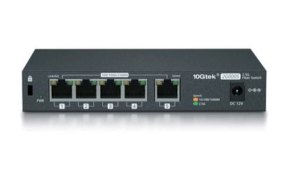 Open Box 10Gtek 5-Port 2.5G Multi-Gigabit Ethernet Network Switch, 5 x 2.5GBASE-T Compatible with 10/100/1000/2500Mbps, Plug & Play | Ethernet Splitte