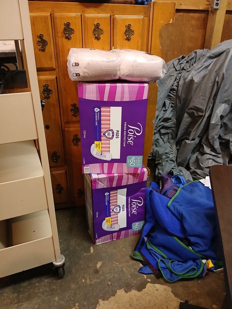 2 Cases Of Poise Pads 120 CT Per Case.
