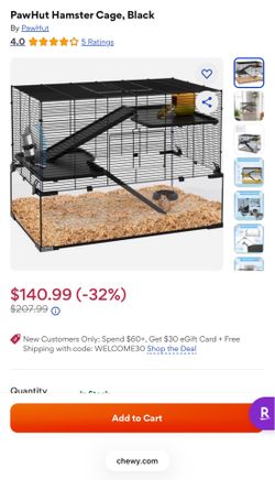 Guinea pig or hamster cage