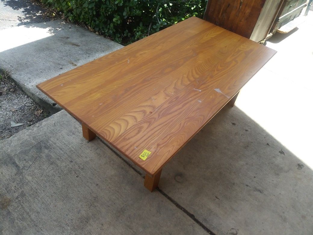 Light wood coffee table