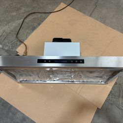 EKON NAP01N-36 36 inch Stainless Steel Range Hood, 900 CFM, 4 Speeds Touch Panel Control LCD Display / 2 Pcs 3W Led Lights / 3 Pcs Baffle Filters