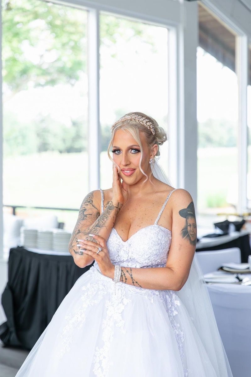 Dress, Petticoat Skirt, & Veil