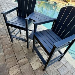 Tall Adirondack Chairs Set Connecting(HDPE)