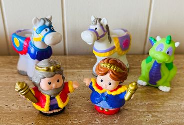 Lot Fisher Price Little People Figure King Queen Horse Dragon Royal Kingdom 02’
