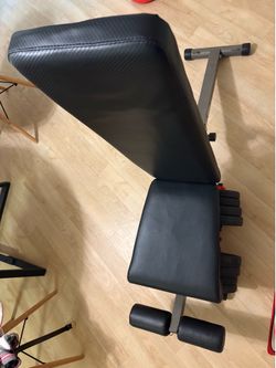 Adjustable weight bench with ~60LB free weight
