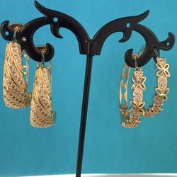 Gold plated earrings