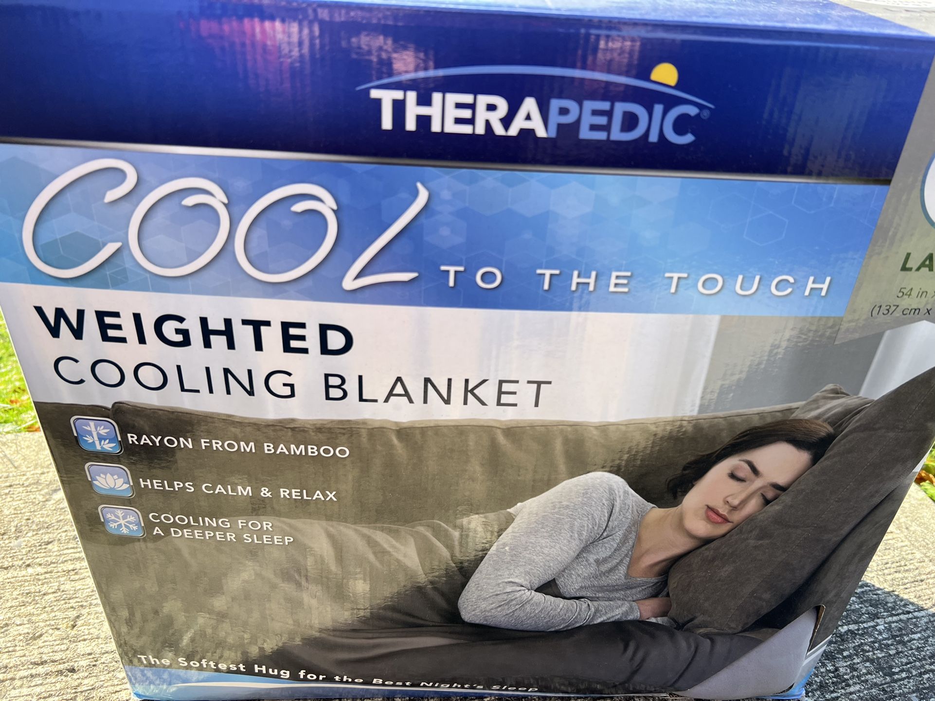 Weighted 20lb Cooling Blanket, Therapedic