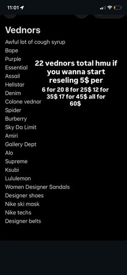 VENDORS FOR RESELLING
