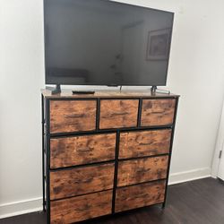 9-Drawer Dresser and Fabric Storage 