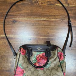 Coach Bag with Roses
