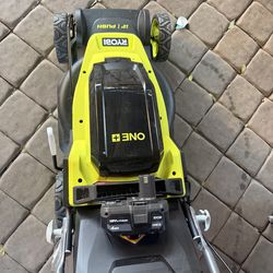 ONE+ 18V 13 in. Cordless Battery Walk Behind Push Lawn Mower with 4.0 Ah Battery and Charger by RYOBI