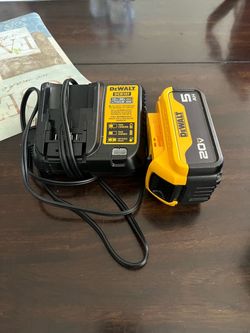 DeWalt 20V Max 5Ah Battery and DCB107 Charger