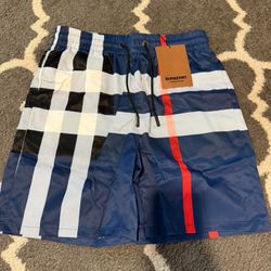 Blue Burberry Swim Shorts 