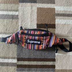 Supreme Woven Stripe Waist Bag