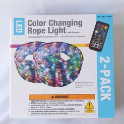 LED Color Changing  Rope Light with Remote 2-Pack
