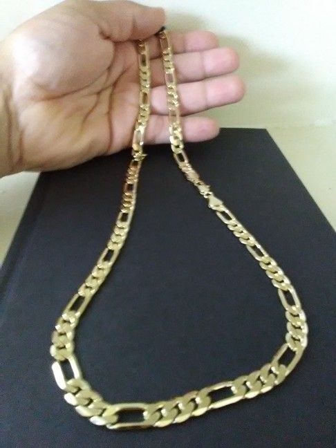 Gold 18k Plated Figaro Necklace Chain