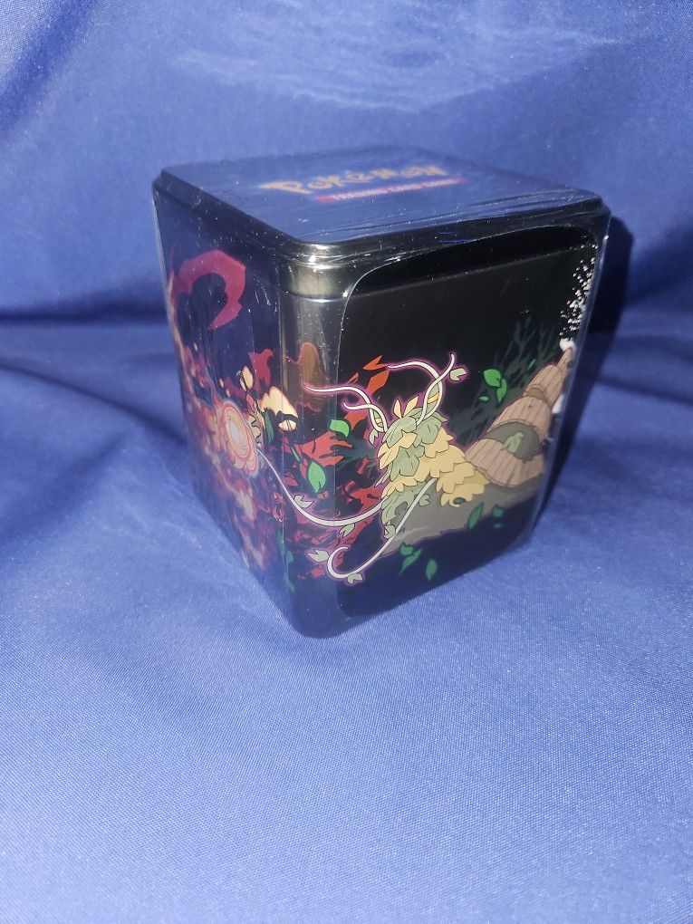 Pokemon TCG Stacking Tin, Factory Sealed, 2025 3 Booster Pks, 2 Stickers