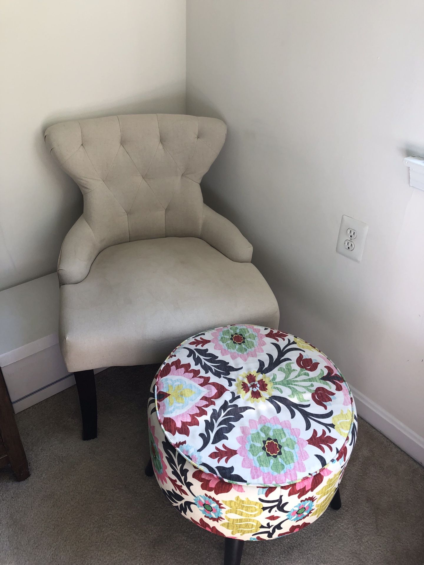 Accent chair and ottoman