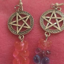 Pentagram Teddy🧸 Earings