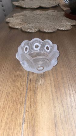 Crystal glass ashtray
