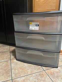 3 Drawer Plastic Storage Cart