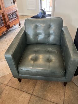 Green arm chair