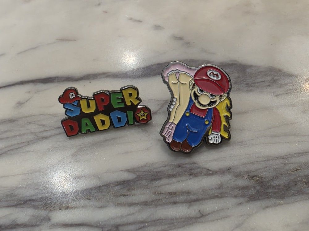 Super Mario Bad Boy Mario x Super Daddio Enamel Pin