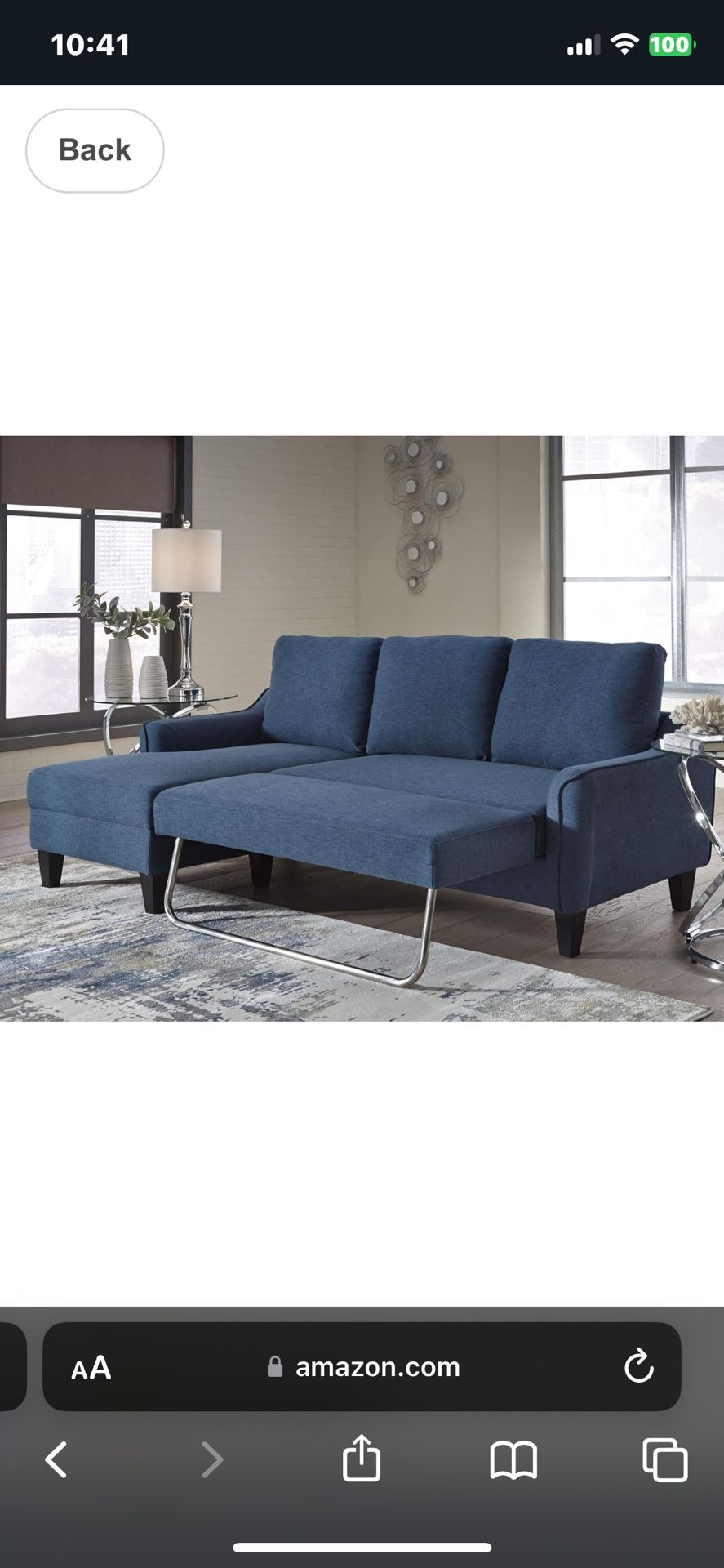 Ashley Furniture Blue Pullout Couch