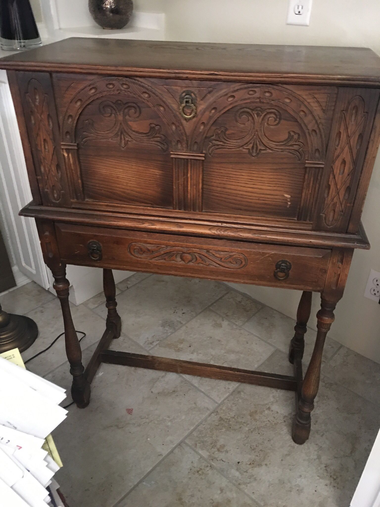 Gorgeous  Antique Drop Down Desk