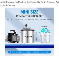 Antstone Resin Bubble Remover 3L Capacity Upgraded 5-10 Min Quickly Remove Bubbles 95kPa Vacuum Degassing Chamber Compact Resin Airless Machine for Ep