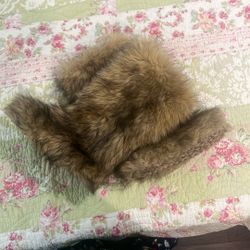 tall raccoon fur boots 