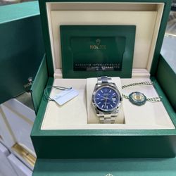 2025 New Rolex Datejust 41 mm 126300 Blue Dial Full Set