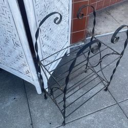Vintage Wrought Iron Plant Stand 