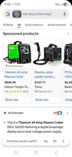 Titanium 45 plasma cutter