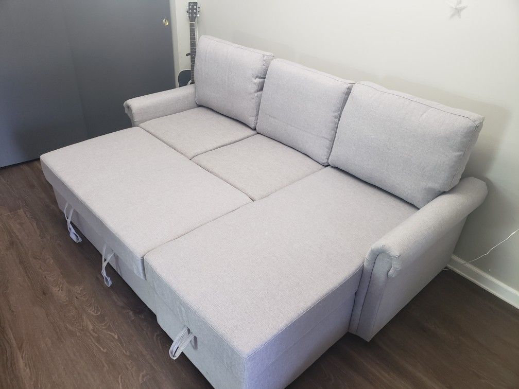 Brand NEW Abbyson Sleeper Sectional Sofa Light Grey