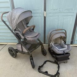 Nuna Mixx Next Stroller with Nuna car seat